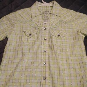 Girls XS Rock wrangler button up